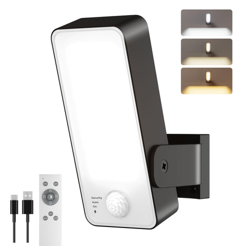 PopoIron front-door motion light provides reliable security lighting at the entry.