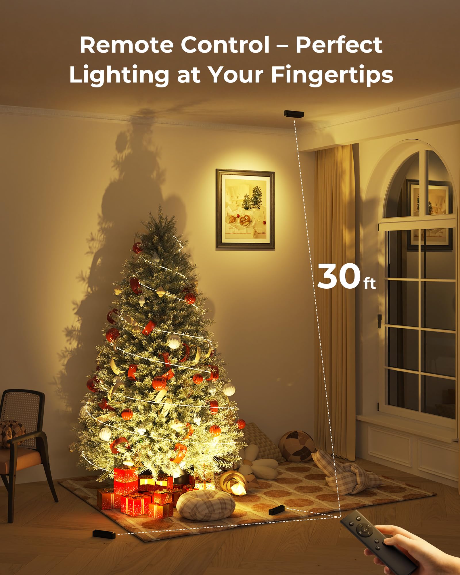PopoIron LED spotlight illuminating paintings and displays with focused light.