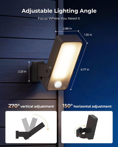 PopoIron motion detection covers up to 30 feet for proactive lighting.