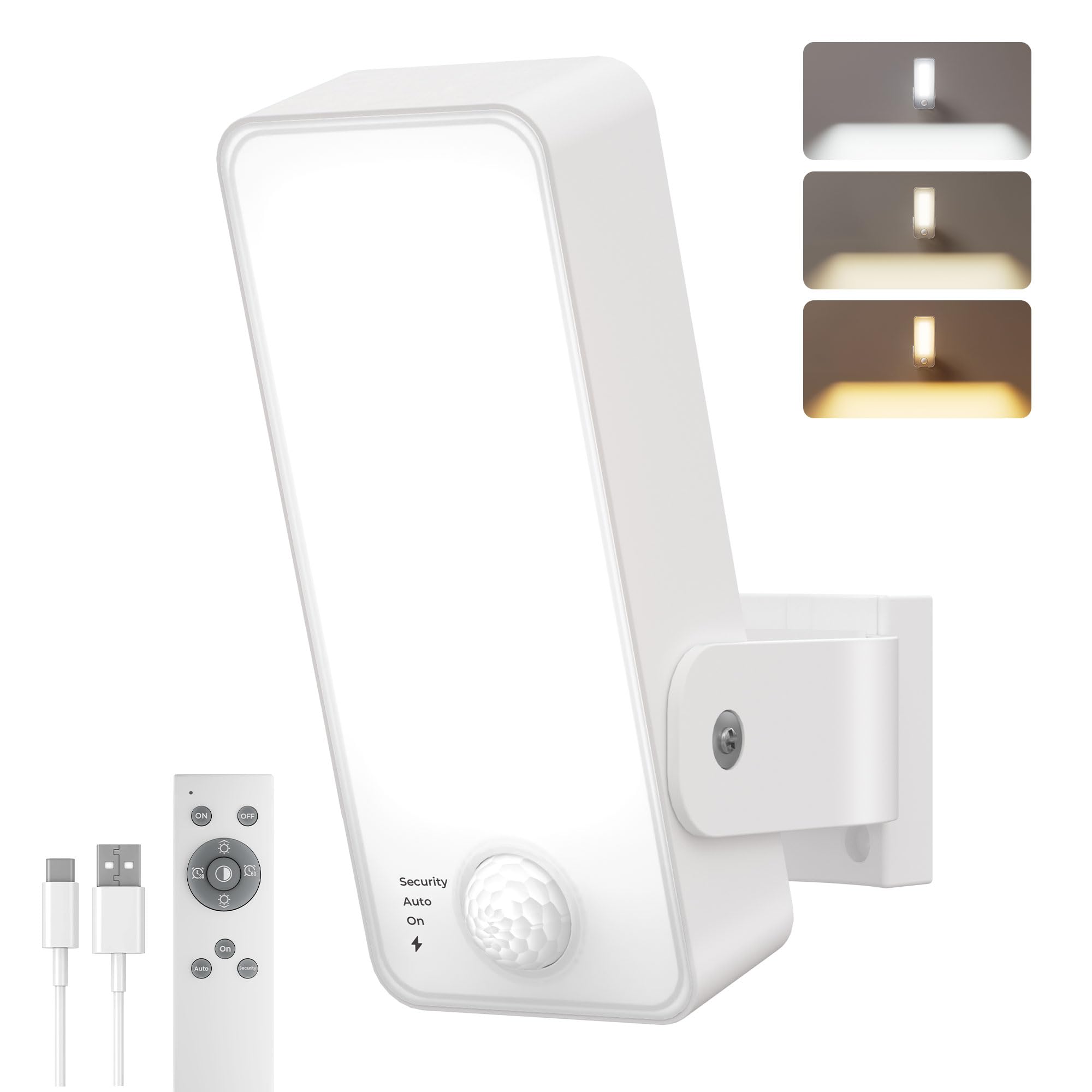 PopoIron motion-sensor outdoor light with 10000mAh battery for long-lasting nighttime safety