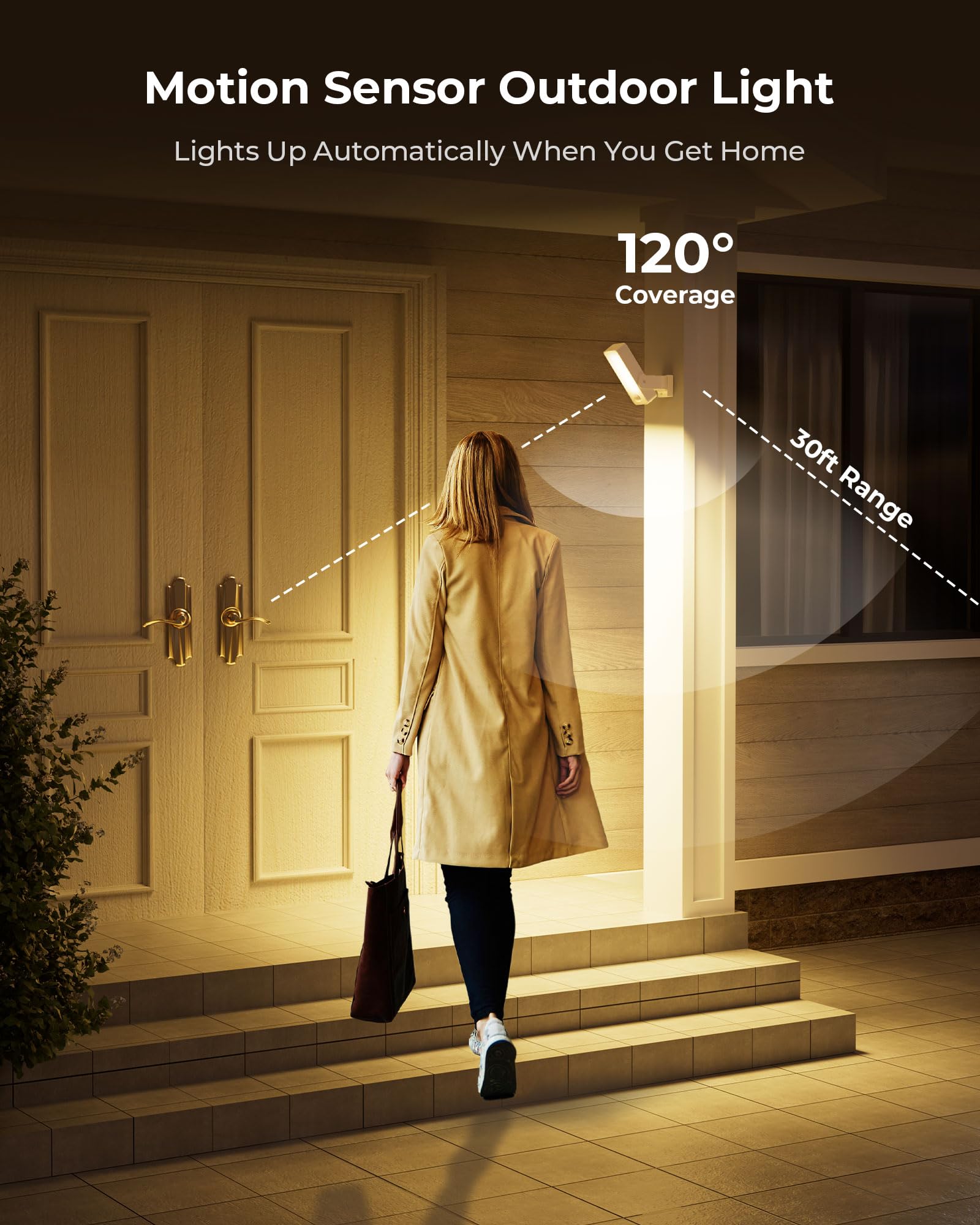 PopoIron outdoor light with remote control for easy mode and brightness adjustments