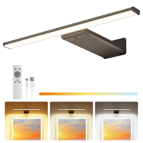 PopoIron Picture Light mounted on wall for secure art display.