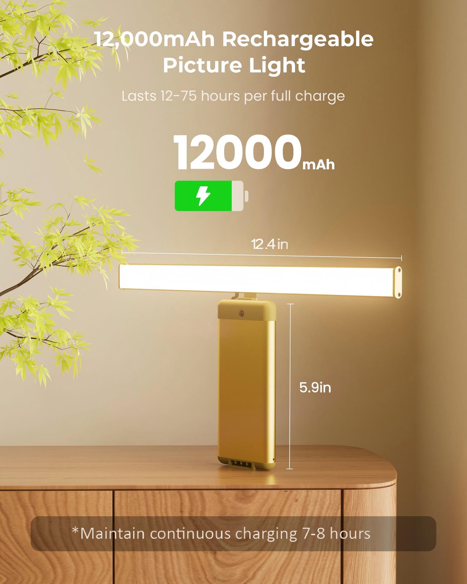 PopoIron rechargeable 12000mAh battery powers long lighting sessions