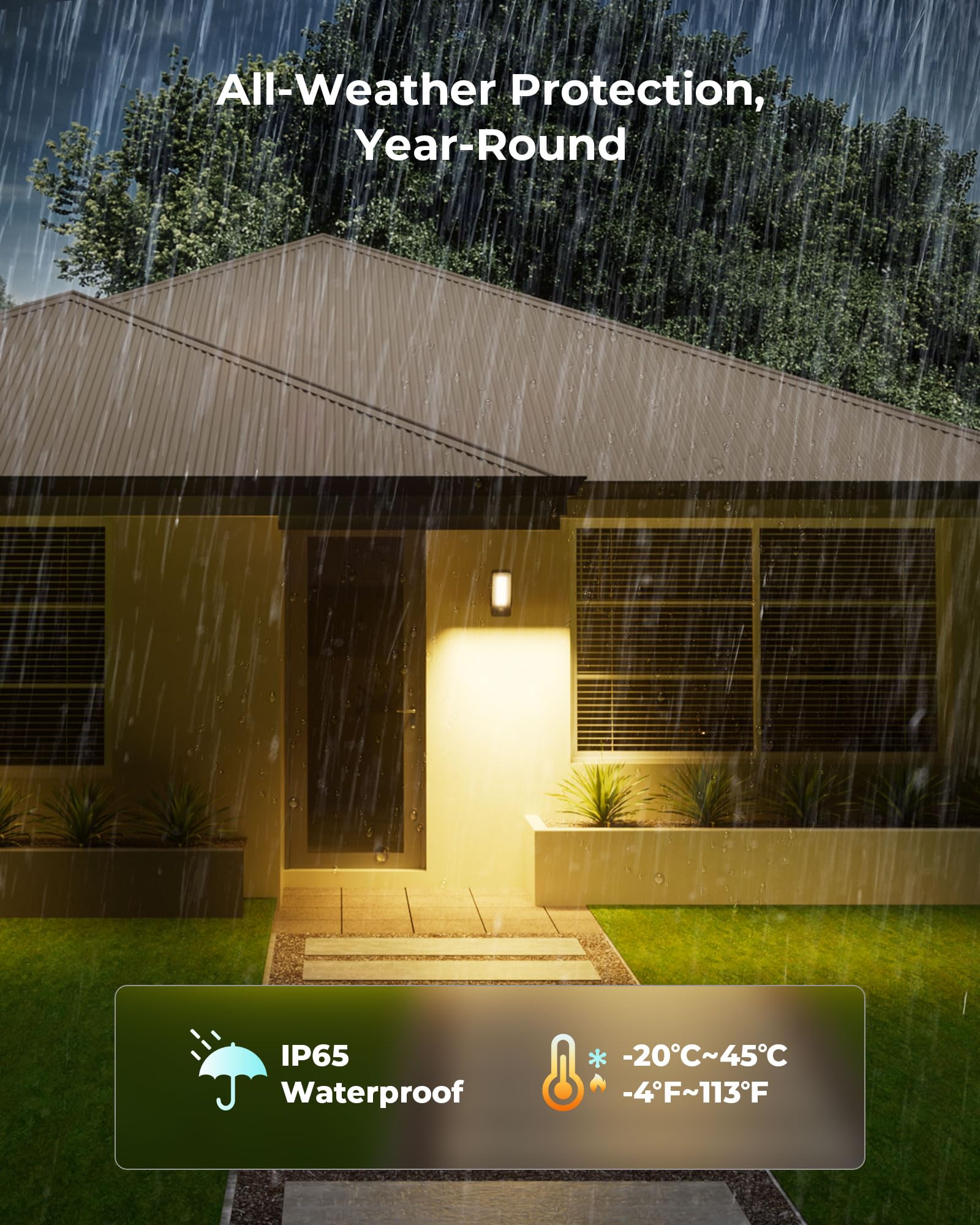 PopoIron three-color-temperature outdoor light lets you tailor ambiance.