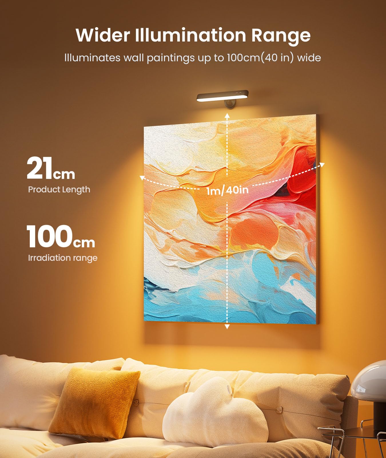 PopoIron wall sconce with 15 RGB colors for mood customization.