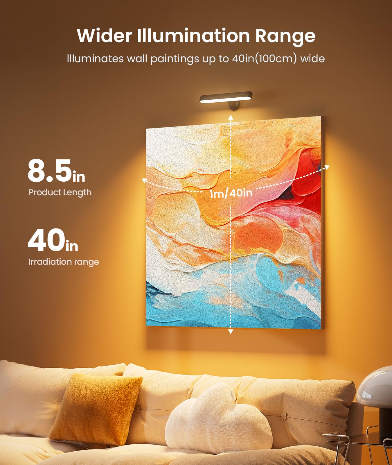 PopoIron wide-angle high brightness wall lamp creates roomy illumination