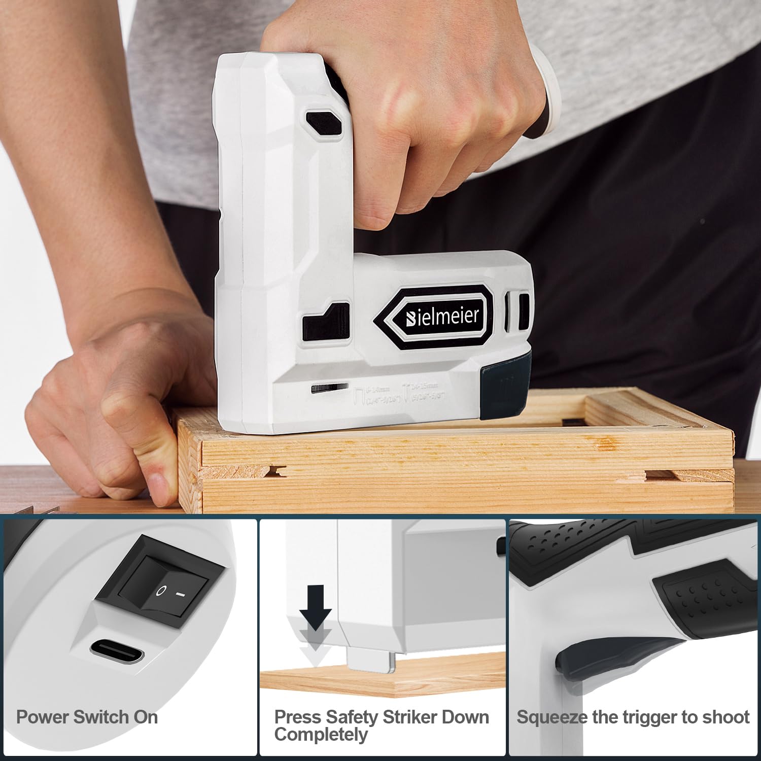 Populo Bielmeier USB-C charging port for fast top-ups between projects.