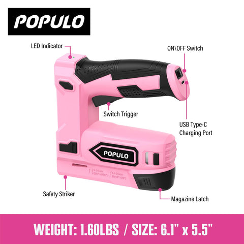 POPULO compact lightweight design for portable on-the-go projects.