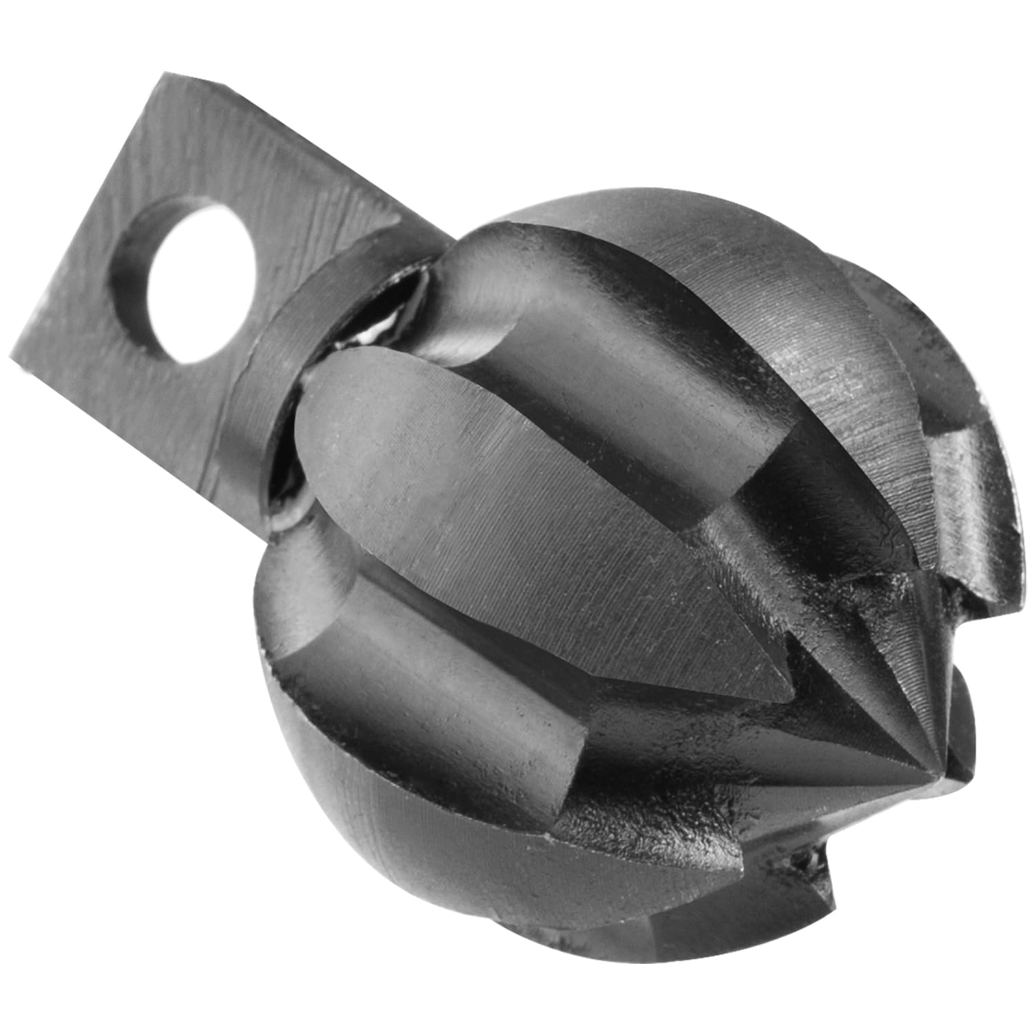 POPULO Drain Snake Attachment showing a full-surface cutting edge for efficient clearance.