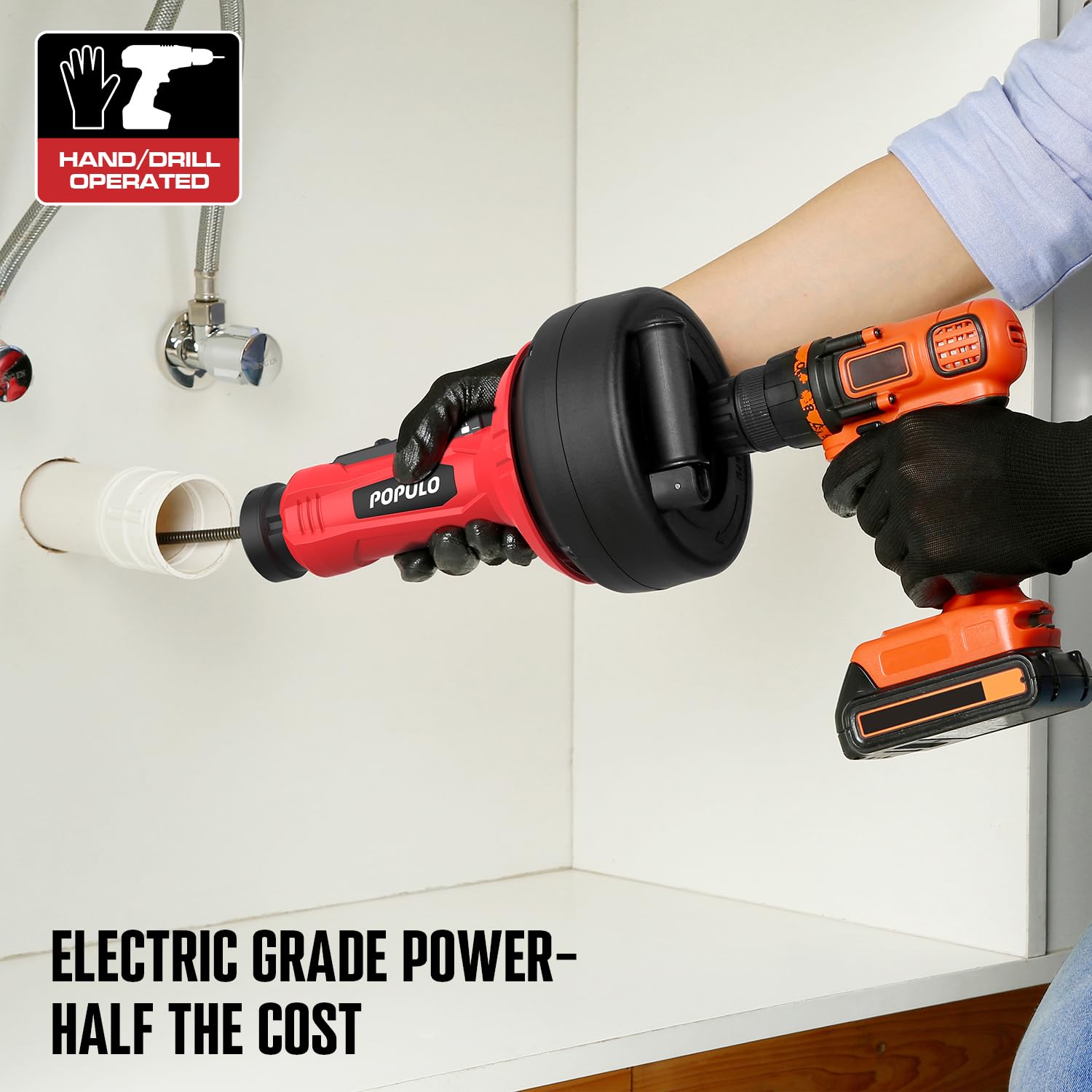 POPULO ergonomic handle design for comfortable, cleaner operation