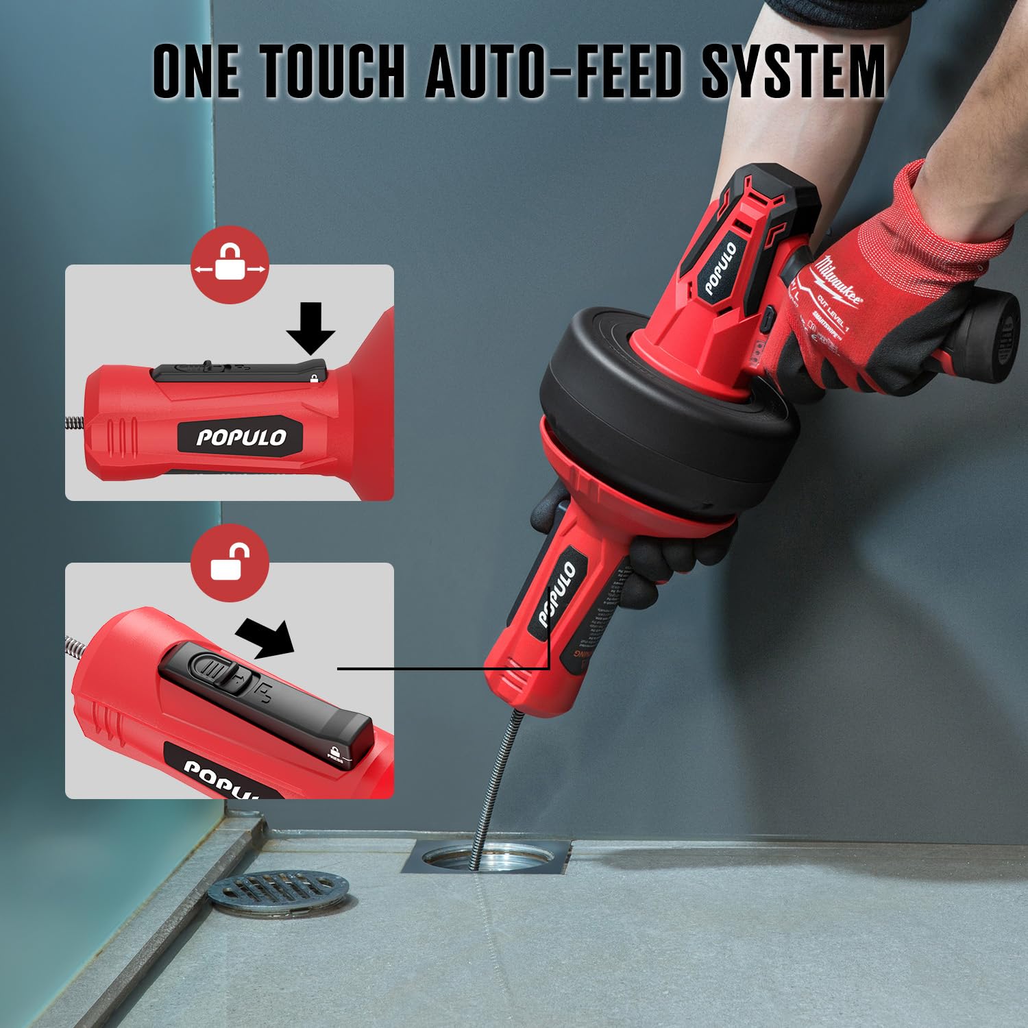 POPULO gloves and storage bag included for clean setup