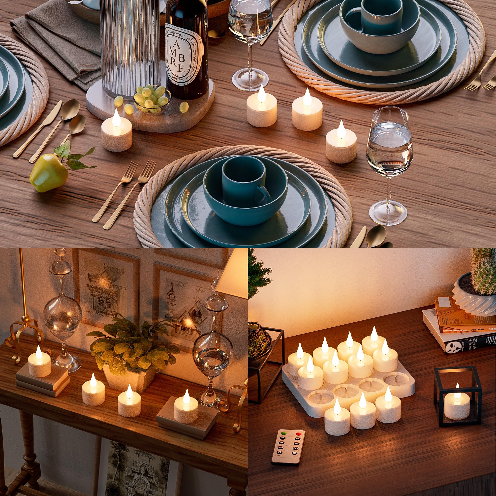 POQCCT eco-friendly LED candles offer energy-saving ambiance.