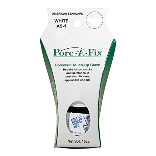 Porc-A-Fix White AS-1 repair glaze on porcelain surface showing chips concealment