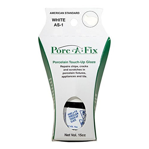 Porc-A-Fix White AS-1 repair glaze on porcelain surface showing chips concealment