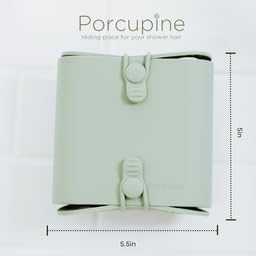 Porcupine interior bristles trap loose strands to help keep drains clear.