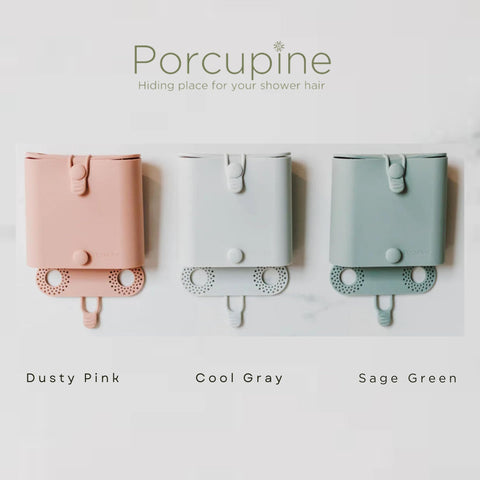 Durable silicone Porcupine adds a modern touch to daily showers.