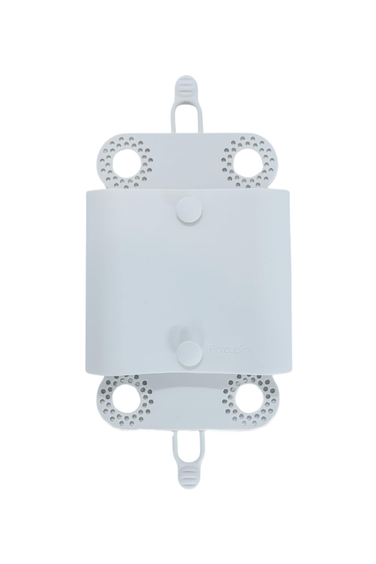 Porcupine shower wall hair catcher hides wet hair for a tidier shower.