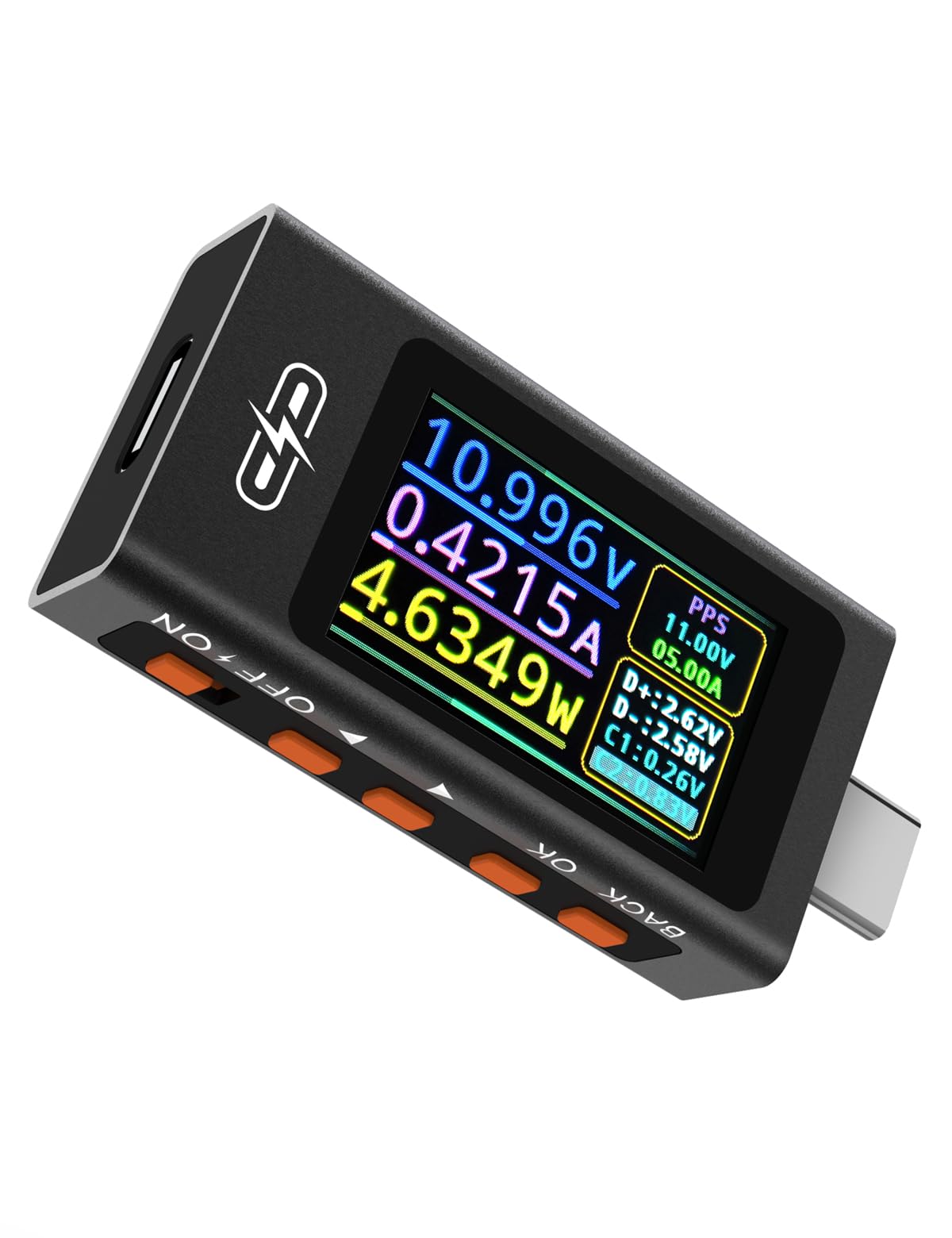 POROMETISTO UT01C front view with color IPS display for real-time readings