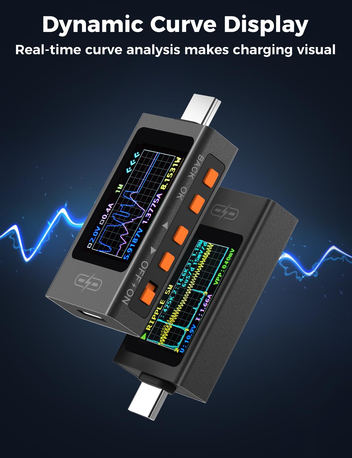 POROMETISTO UT01C ripple analysis display for power quality checks