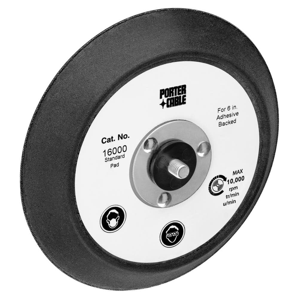 Porter-Cable 16000 6-inch standard pad for smooth flat-surface sanding.