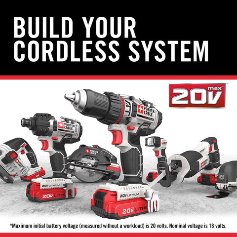 PORTER-CABLE 20V MAX 4.0Ah battery connectors and labeling ensure tool compatibility