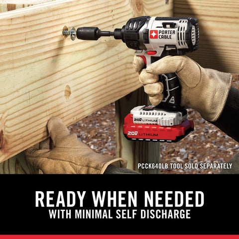 PORTER-CABLE 20V MAX battery compatible with all PORTER-CABLE tools.