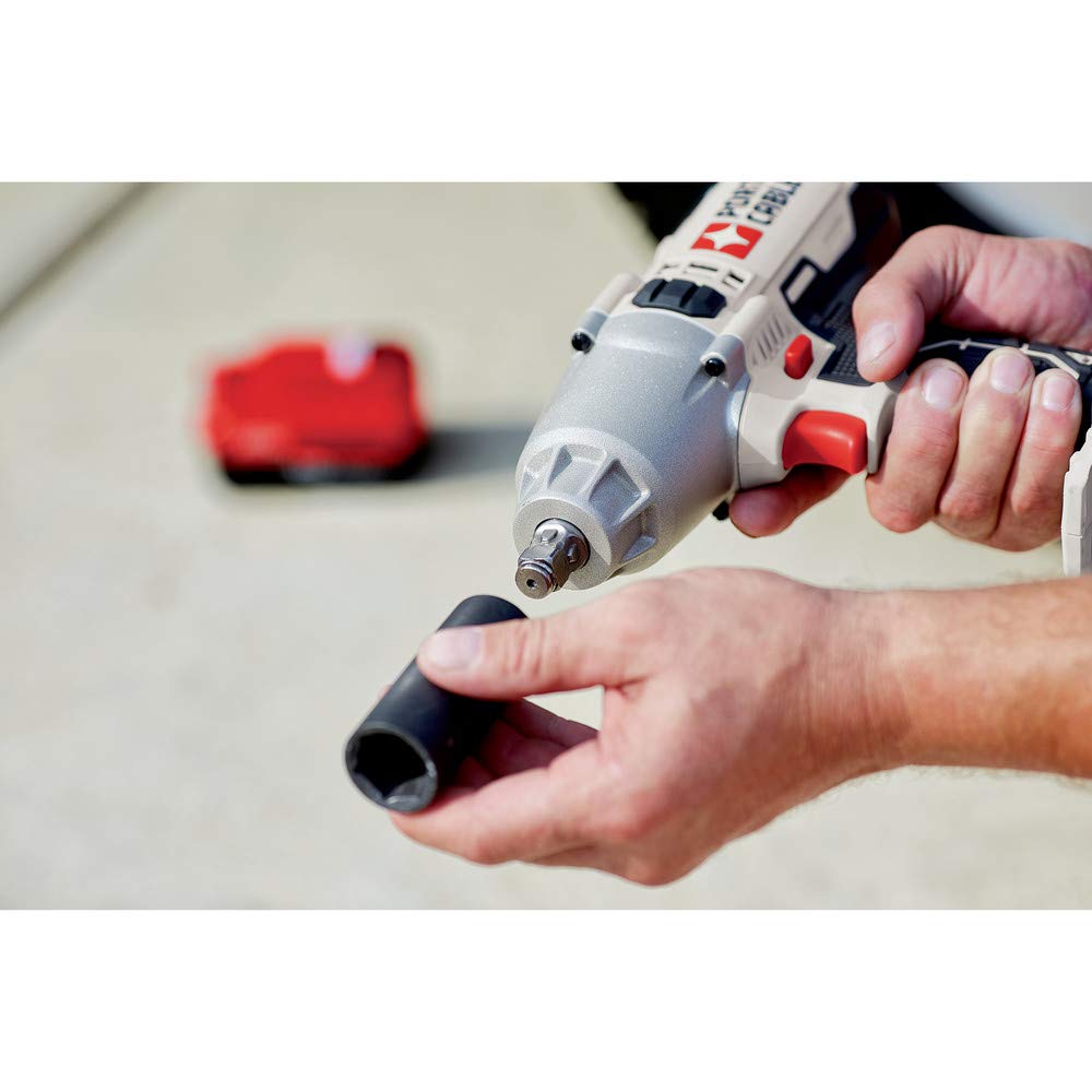 Porter-Cable PCC740LA overmold grips for comfortable use.