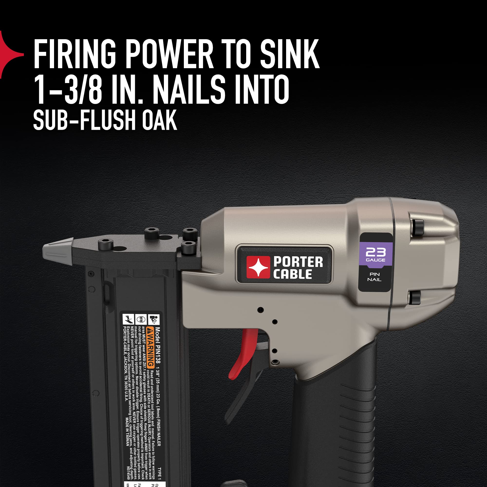 Narrow nose with removable non-marring tip protects finished surfaces.