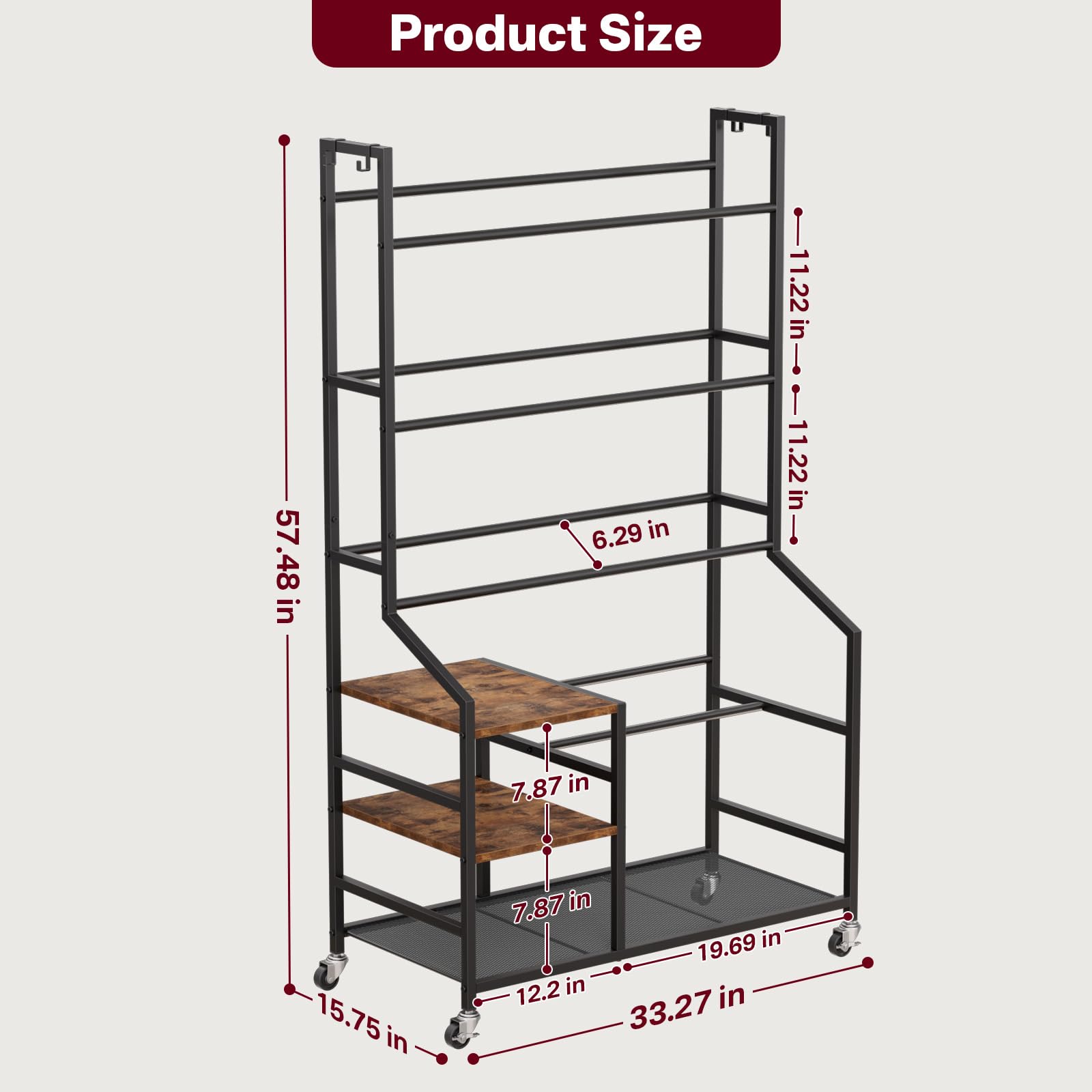 Portin Disc Station with angled top shelves for secure disc storage and easy access.