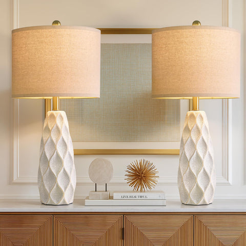PORTRES ceramic table lamps boho design blends farmhouse charm with modern style