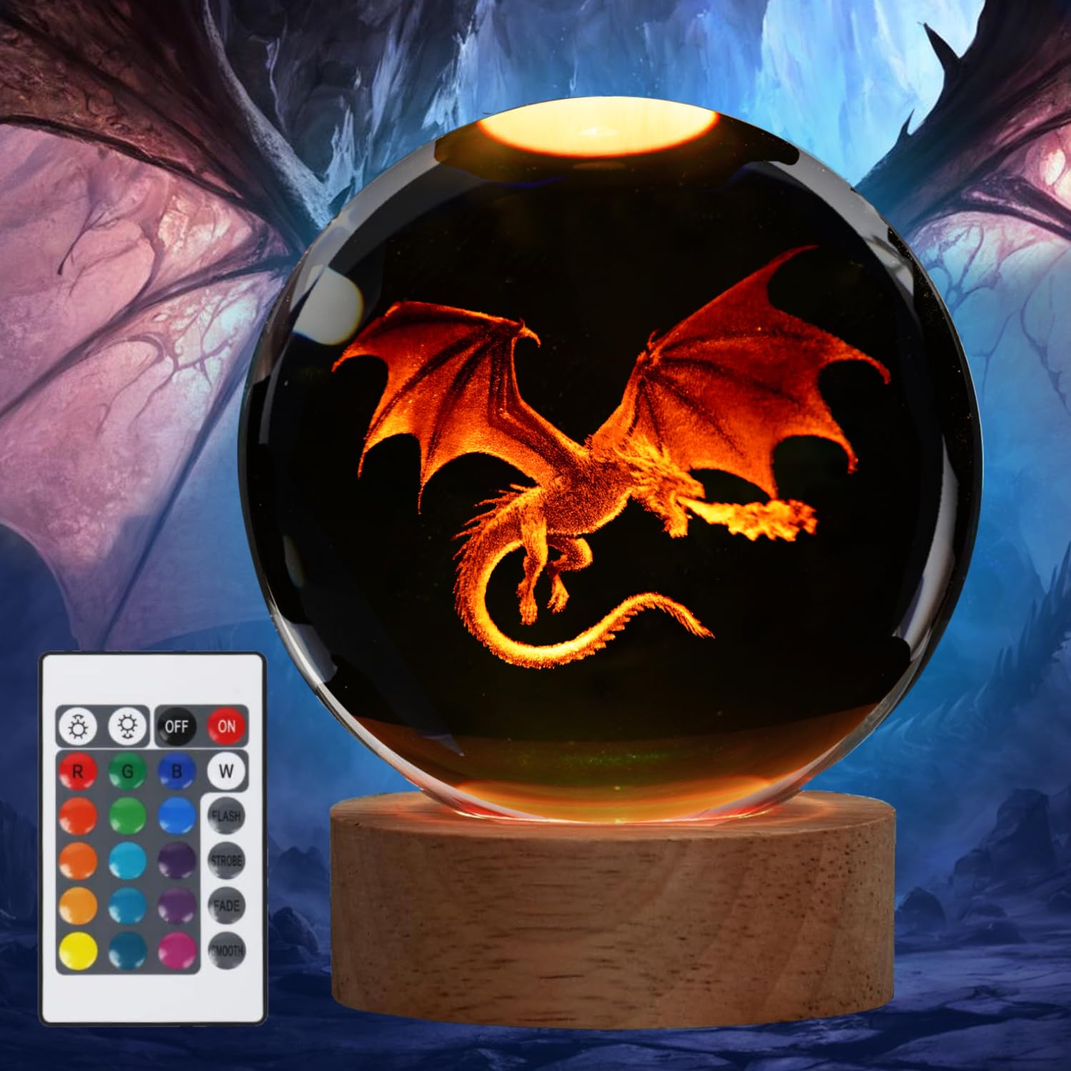 POSSHE Color-changing dragon light for playful bedtime vibes