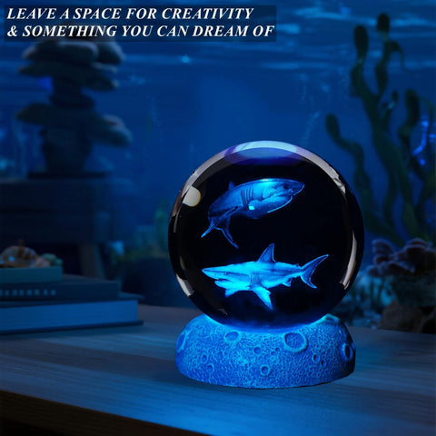 POSSHE compact shark light sits neatly on tables or desks for easy display.