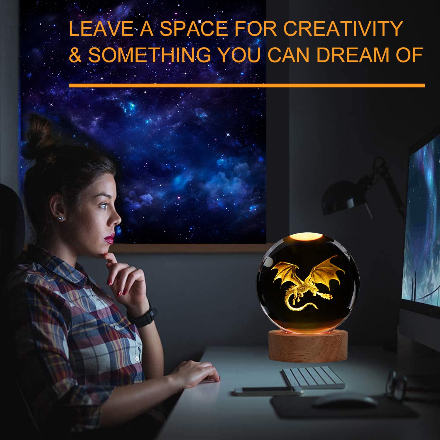 POSSHE Dragon gift ideas lamp offers a unique present for dragon fans
