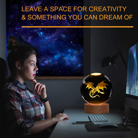 POSSHE Dragon gift ideas lamp offers a unique present for dragon fans