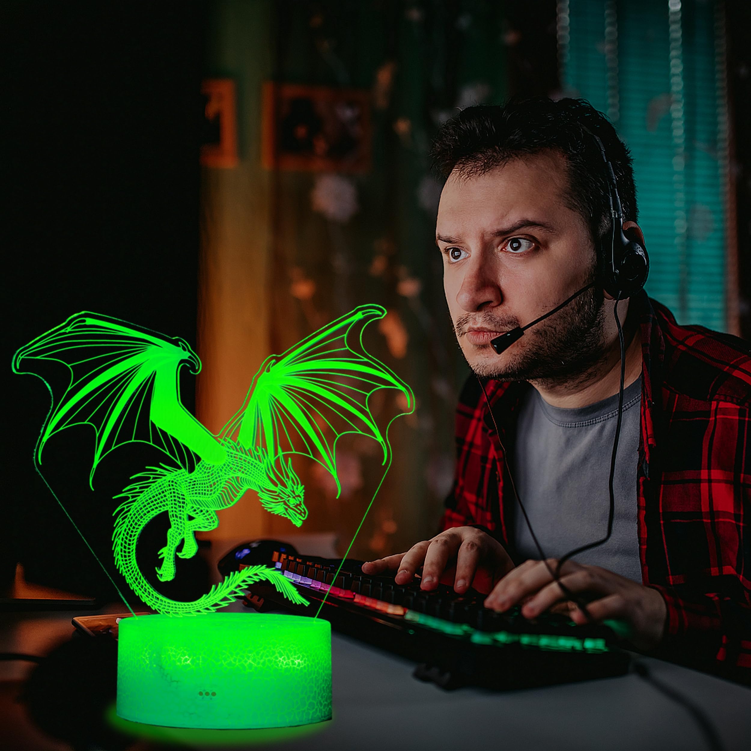 POSSHE Dragon Night Light suitable for kids rooms and fantasy decor