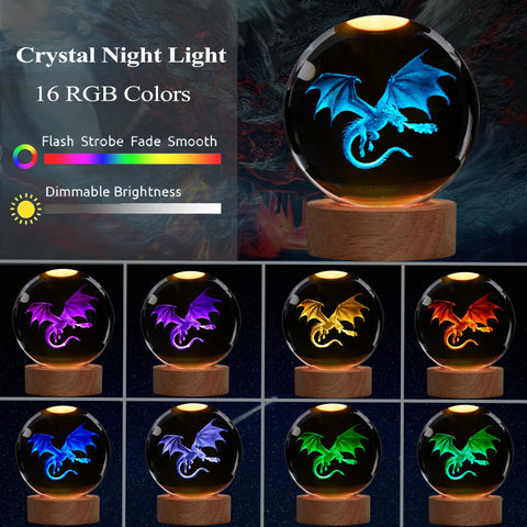 POSSHE Dragon Night Light remote lets you pick from 16 colors for mood lighting