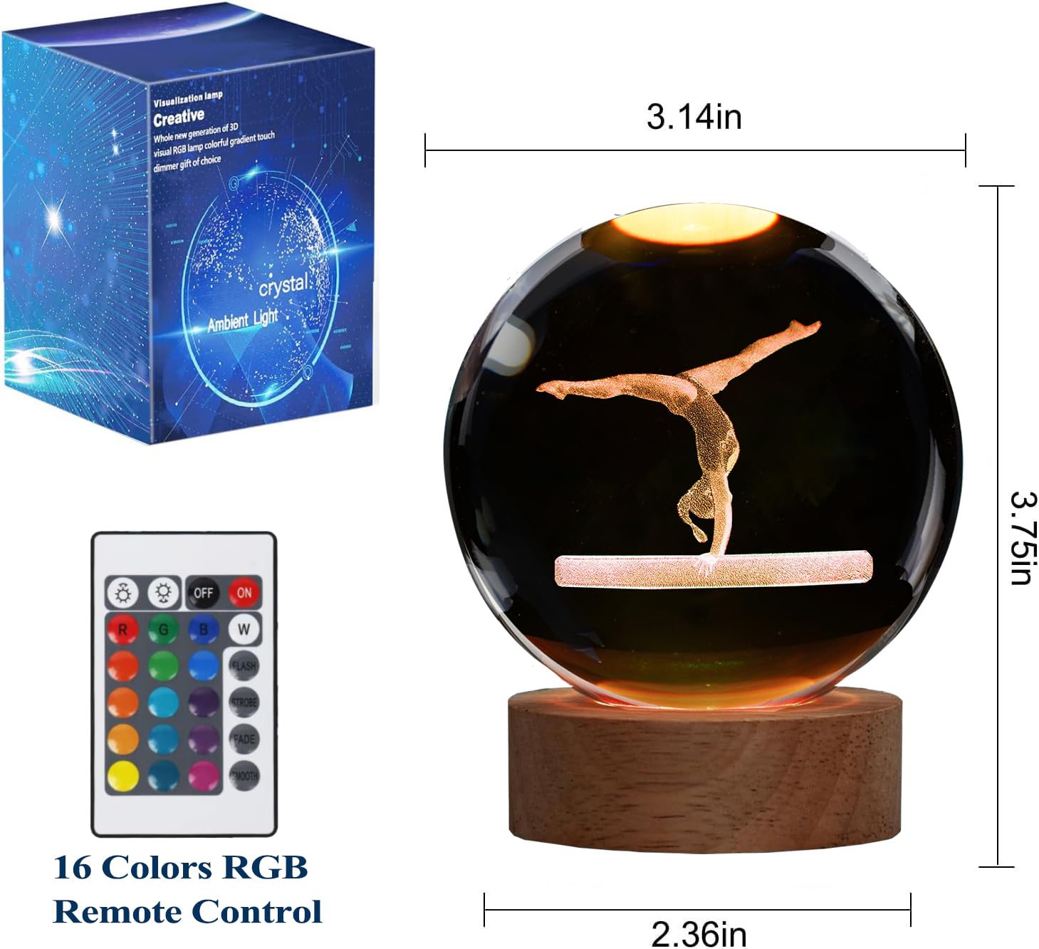 POSSHE gymnastics gift night light brings inspiration to birthdays and rooms