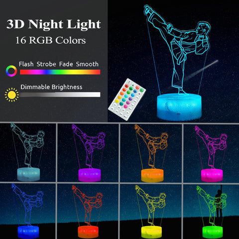 POSSHE karate lamp color-changing feature enhances playtime ambiance.