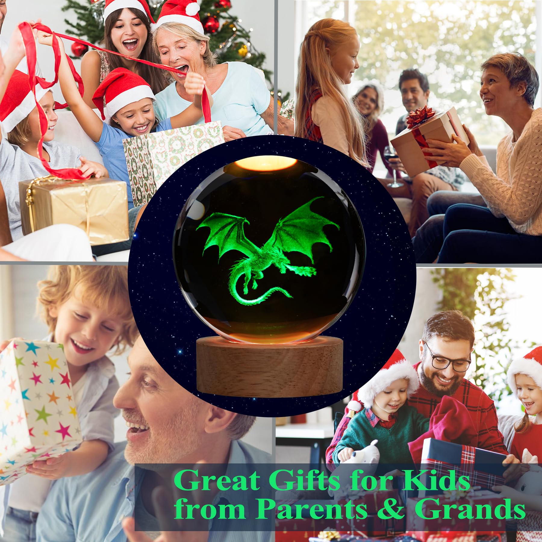 POSSHE Portable dragon night light easy to move between rooms