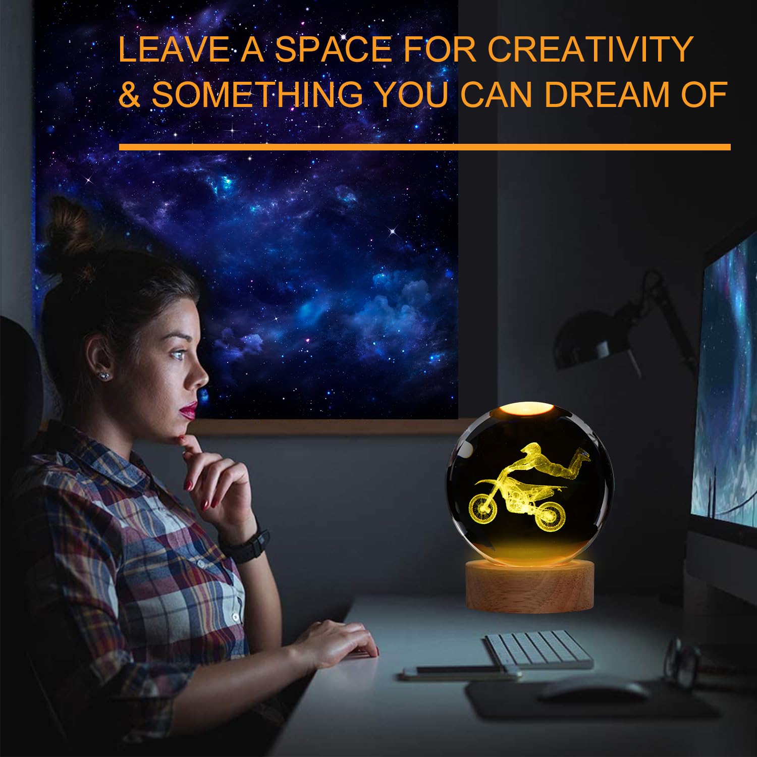 POSSHE 3D night light with soft glow enhances room ambiance