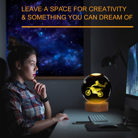 POSSHE 3D night light with soft glow enhances room ambiance