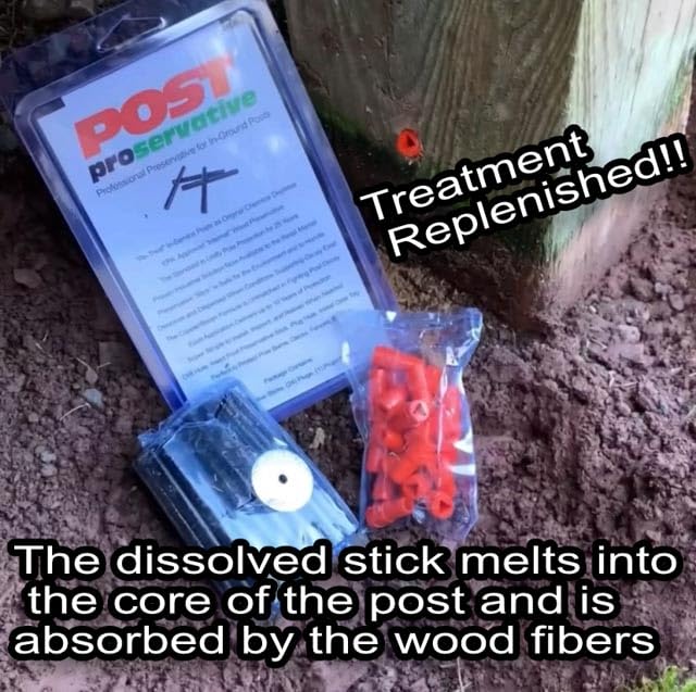 Post Proservative date tag helps track maintenance on treated posts.