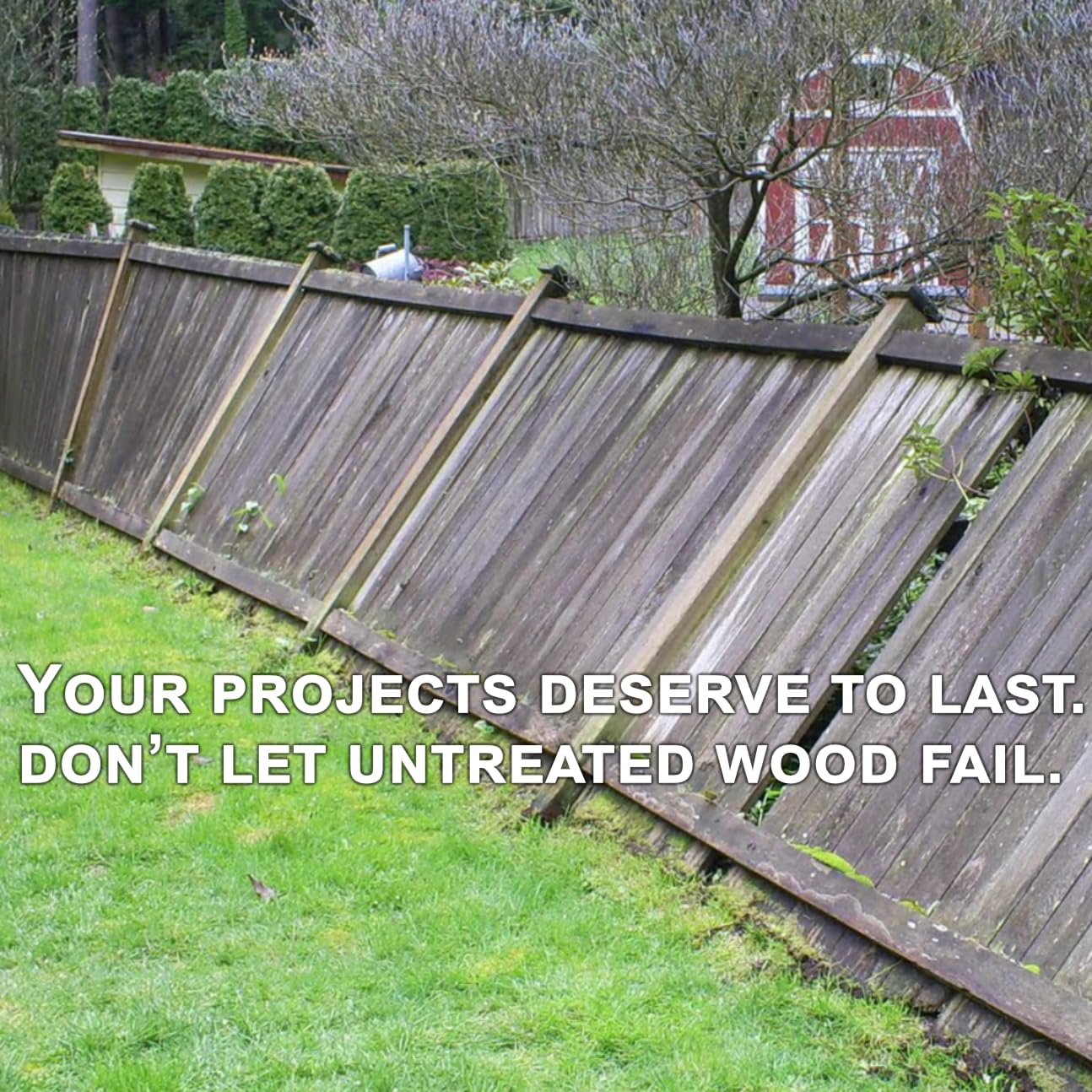 Fence post in use with Post Proservative for longer service life.