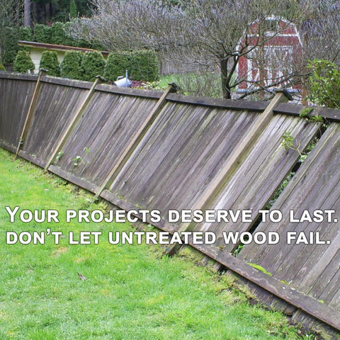 Fence post in use with Post Proservative for longer service life.