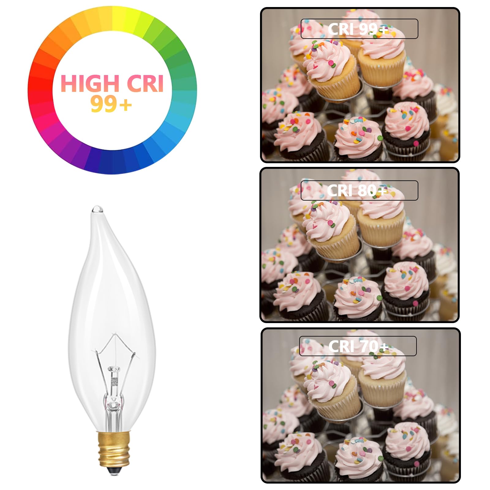 Potanro E12 dimmable vintage candle for adjustable mood.