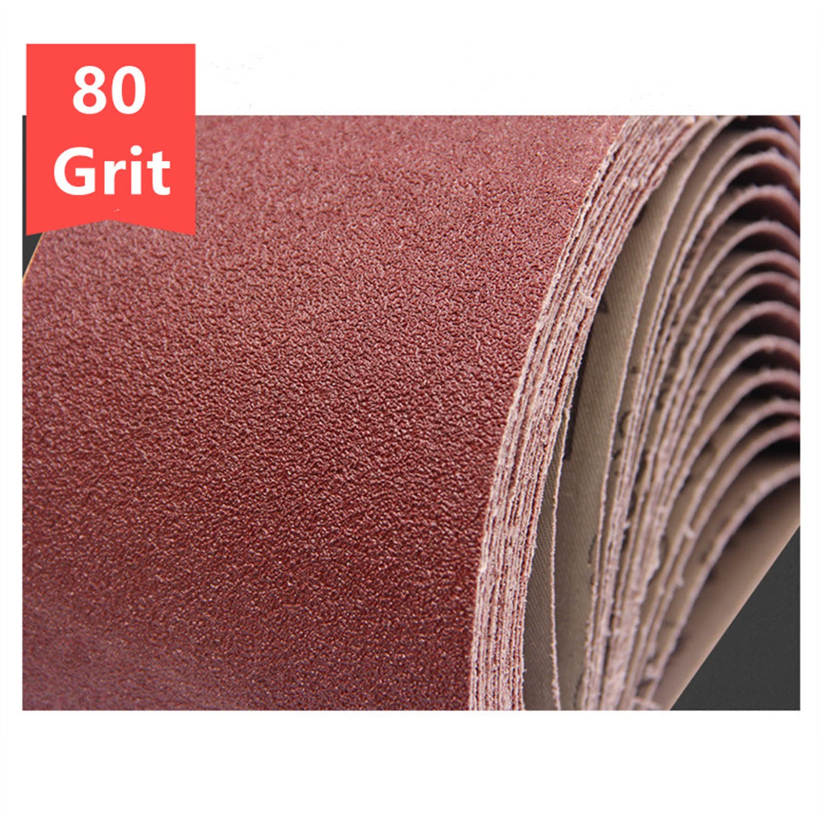 POTUINOM sand belt features x-weight backing for durable performance on metal and wood.