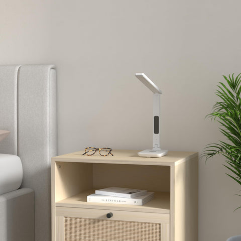 Poukaran LED desk lamp with USB port provides an extra charging option at hand.