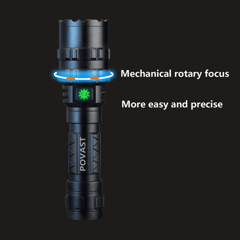 POVAST PVL2 1200-lumen brightness to illuminate trails clearly.