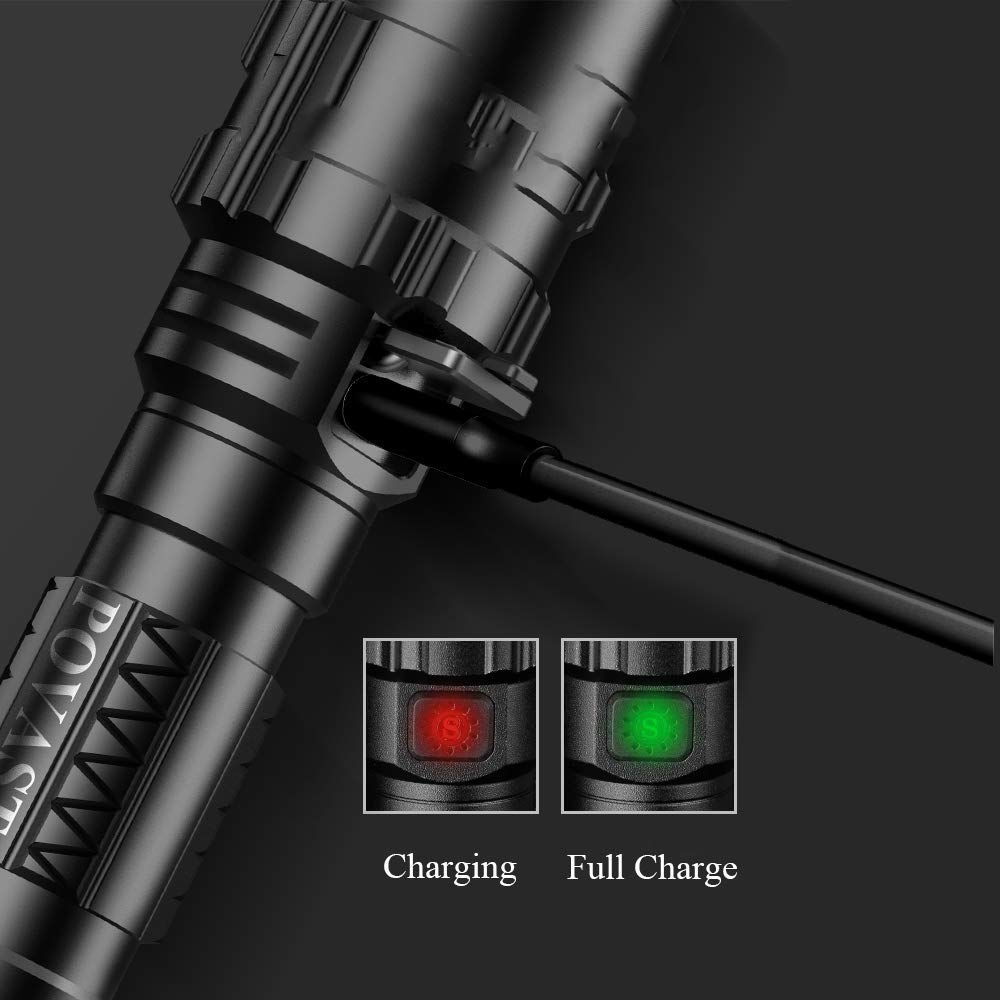 POVAST PVL2 five-mode versatility supports high, low, strobe, SOS for scenarios.