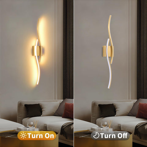 Povectolay hallway wall sconce in gold guiding guests with subtle glow
